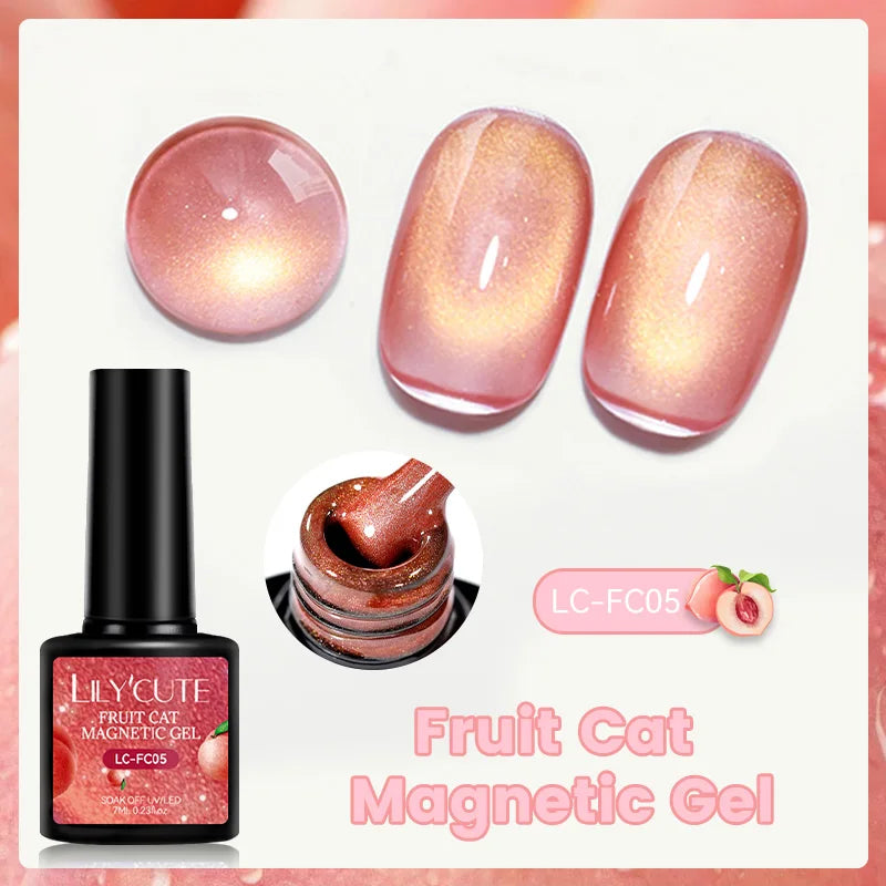 Peach Pink Cat Magnetic Gel Polish