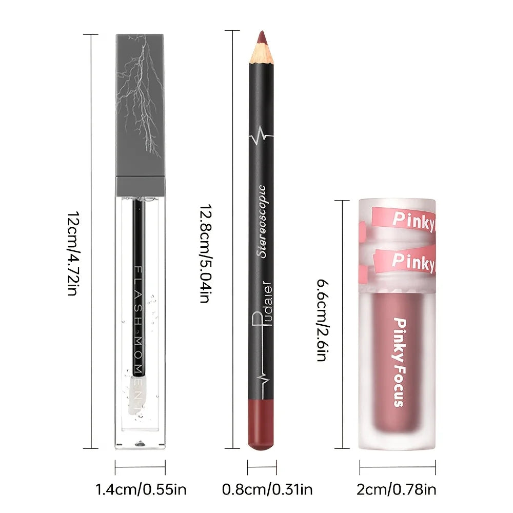3-Piece Shimmer Lip Gloss Set