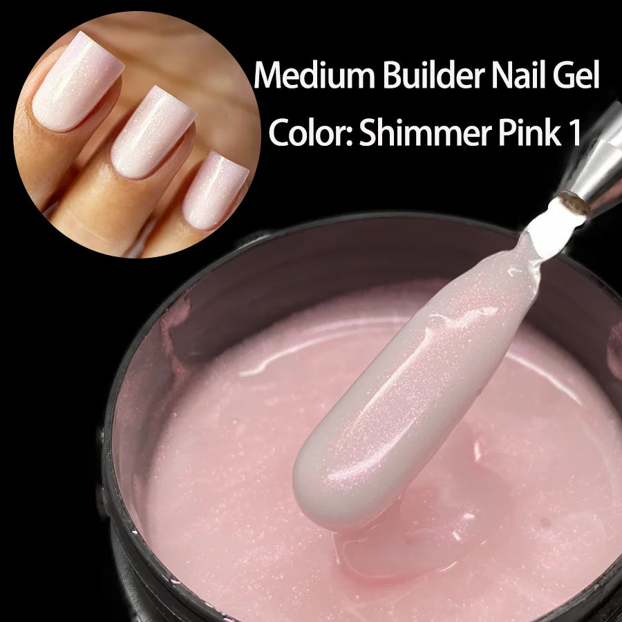 Glitter Milky Hard Builder Gel