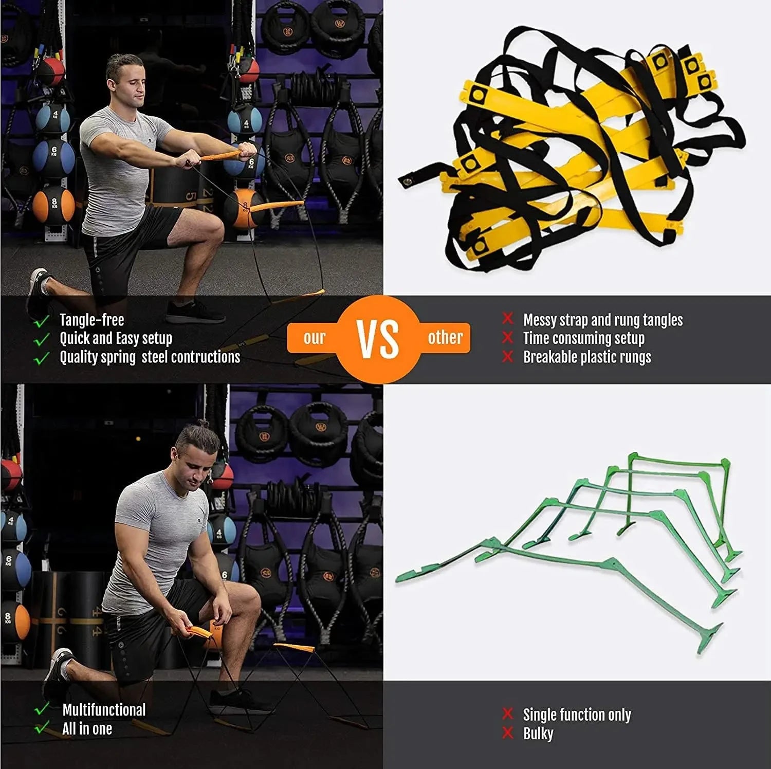 Dual-Purpose Agility Ladder