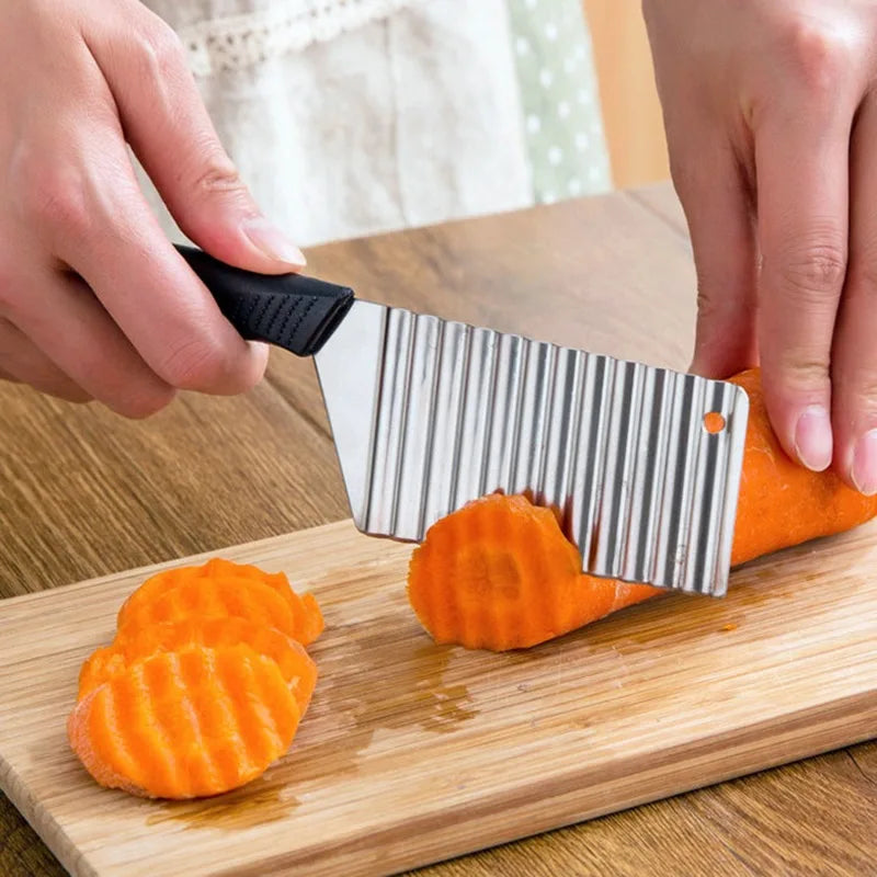 Stainless Steel Crinkle Cut Potato Slicer