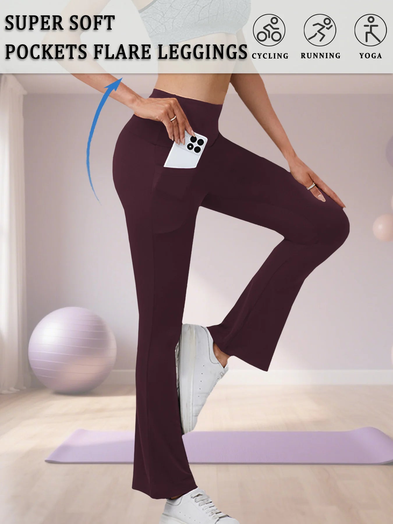High-Waisted Flare Yoga Pants