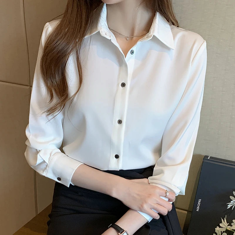 White Satin Shirt