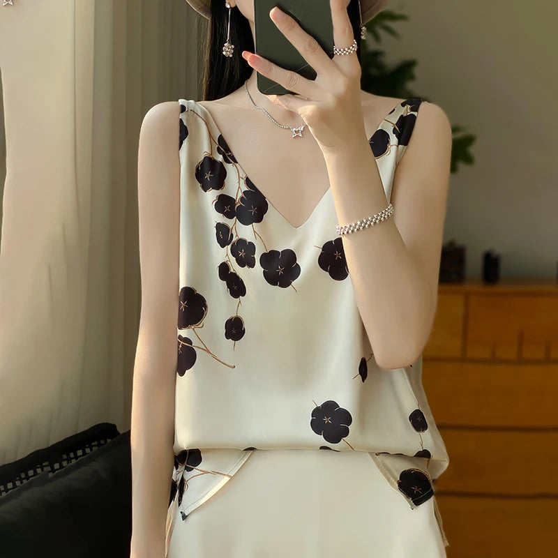 High-End Mulberry Silk Camisole Vest