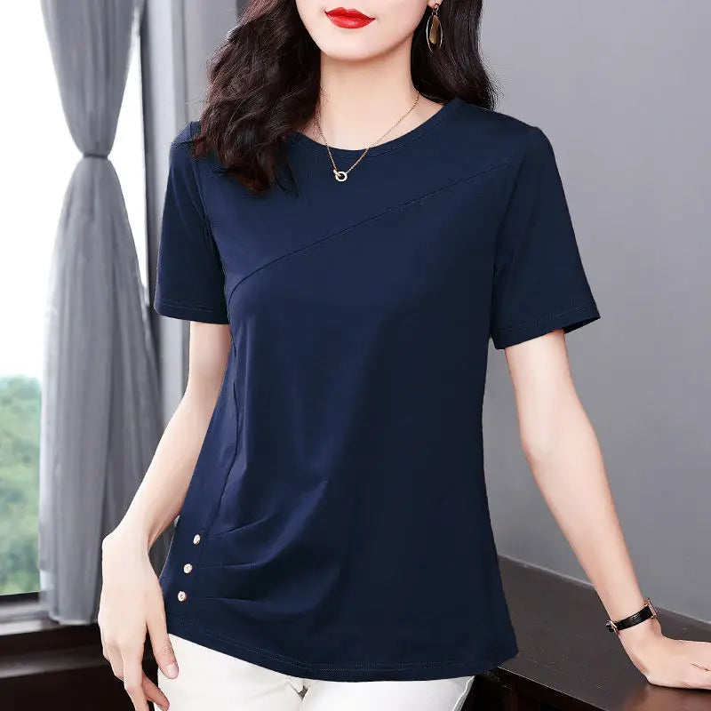 Plus Size Cotton Casual Blouse