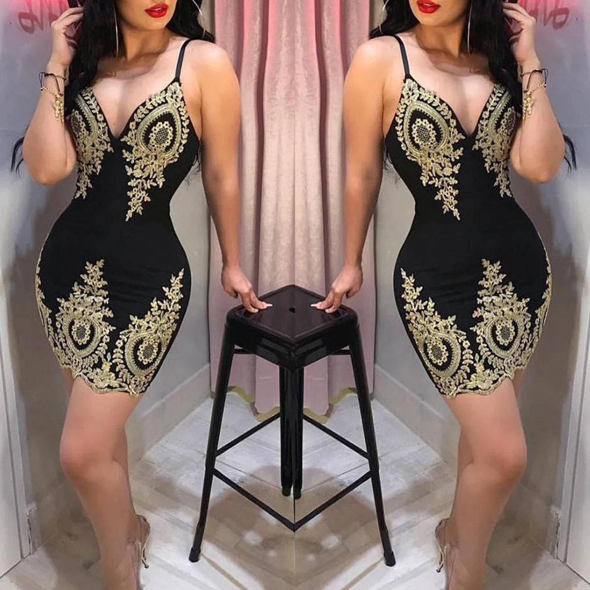 Sexy Summer Halter Mini Dress