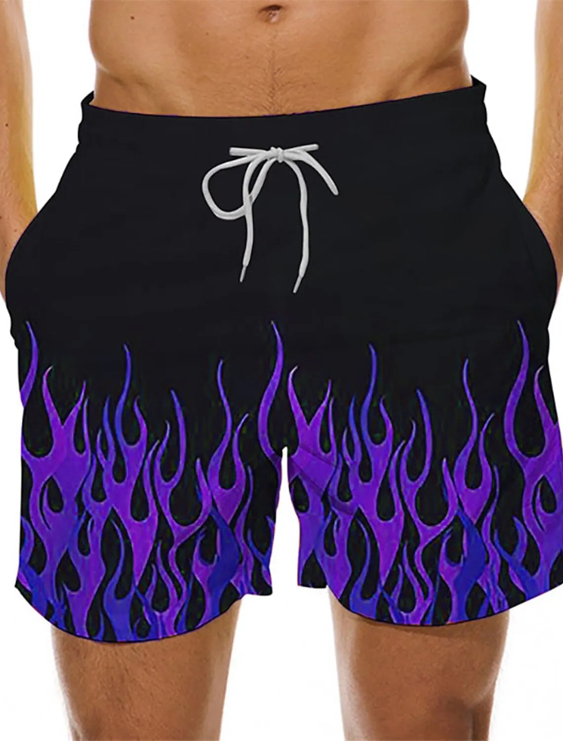 3D Flame Swim Shorts