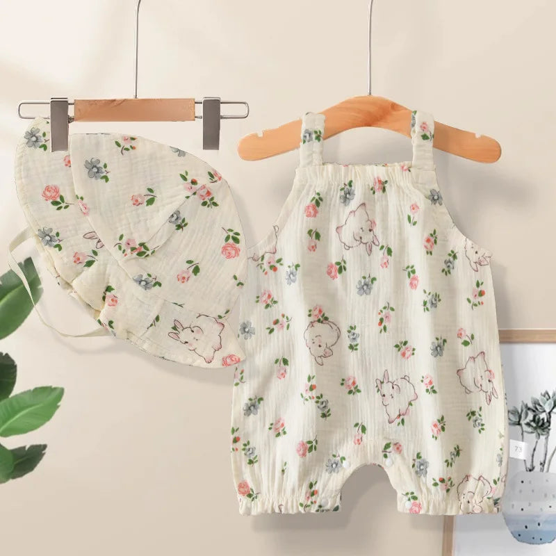 Baby Summer Cotton Romper Set