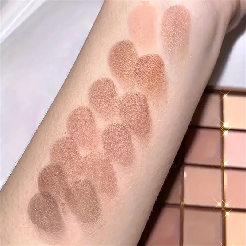 25-Color Matte and Shimmer Coffee Nude Eyeshadow Palette