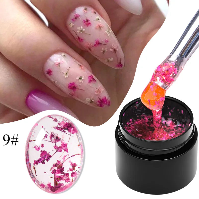 5ml Pink Dried Flower Gel Nail Polish