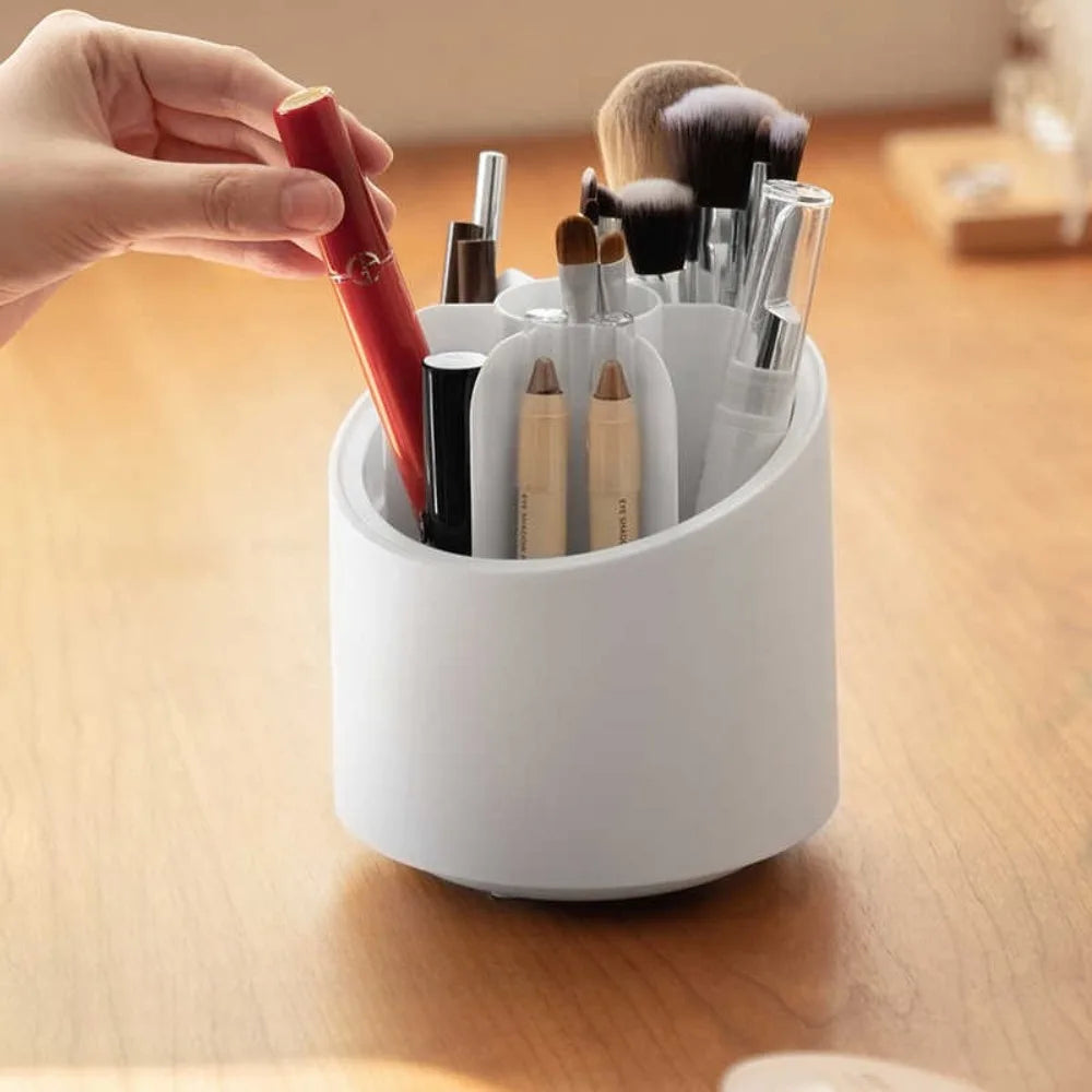 360° Rotating Makeup Brush Storage Box
