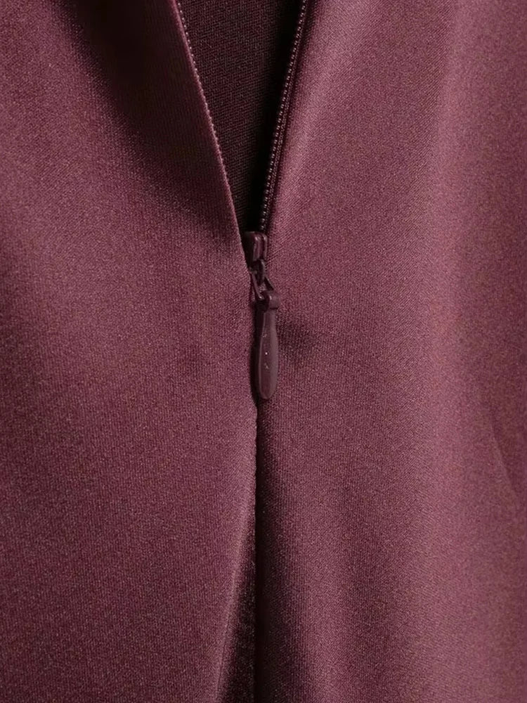 Sexy Long Satin Halter Dress