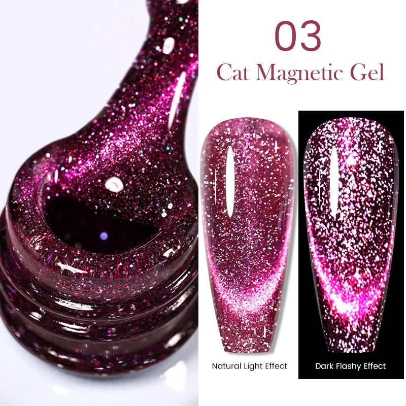 Sparkling Magnetic Cat Eye Gel Polish