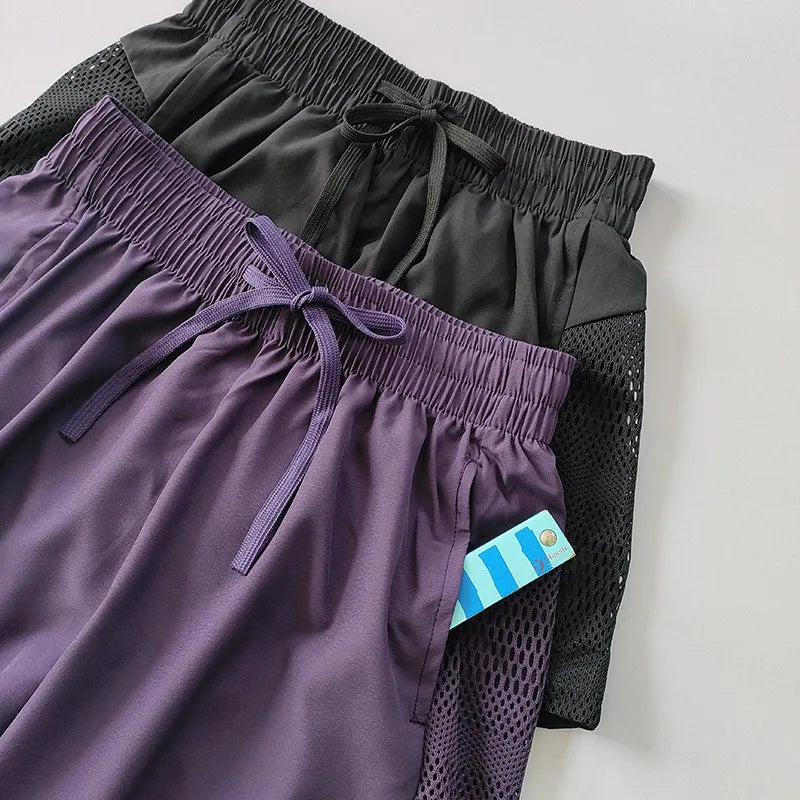 2-in-1 High Waist Quick-Dry Fitness Shorts