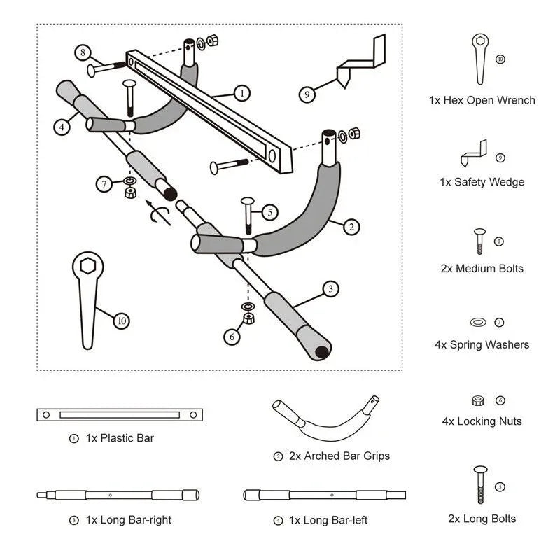 Adjustable Doorway Pull Up Bar