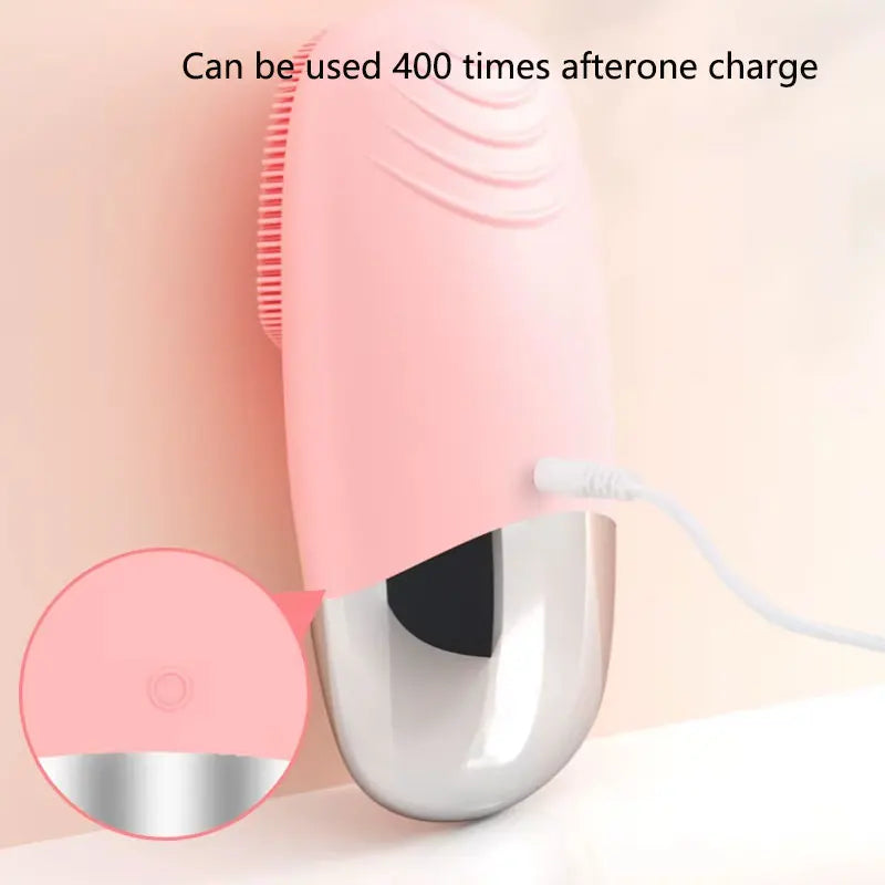 Rechargeable Silicone Ultrasonic Facial Cleansing Brush