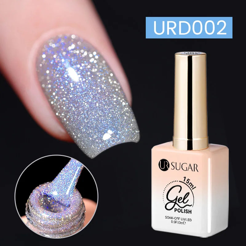 15ml Silver Reflective Nail Gel Polish