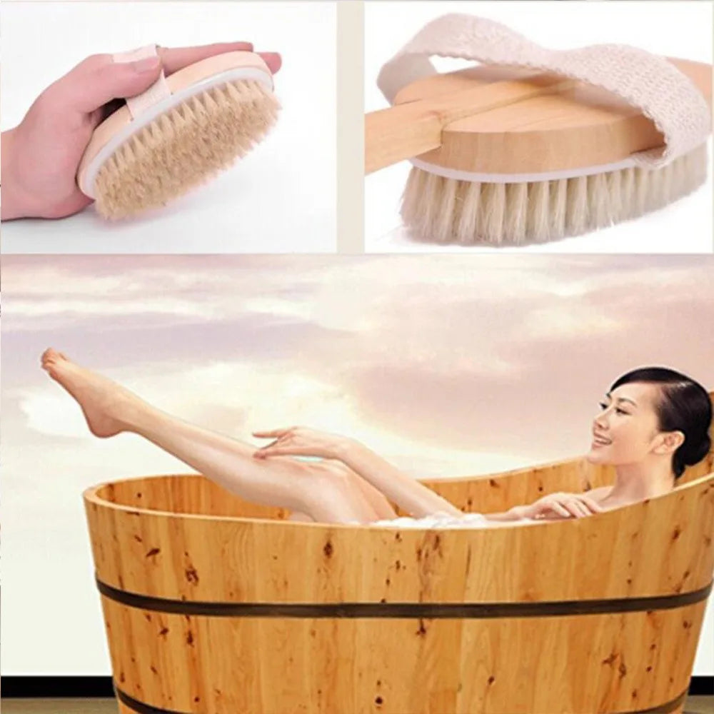 Natural Long-Handle Bath Brush