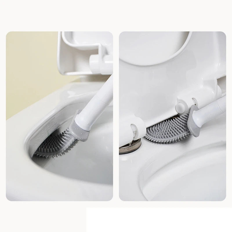 Wall-Mounted Silicone Toilet Brush