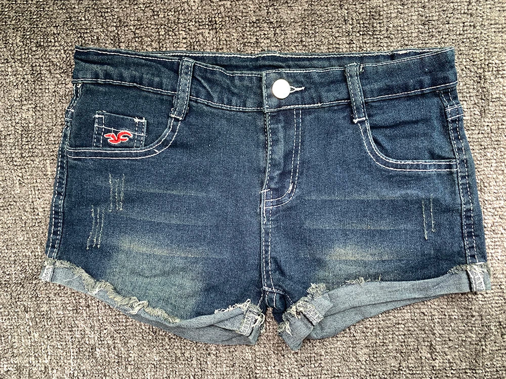 Korean Y2K Low Waist Denim Shorts