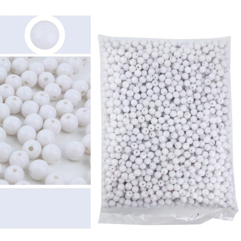Candy Color Acrylic Round Beads Set
