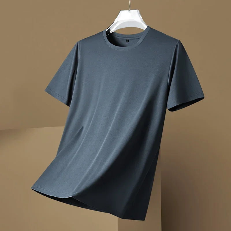 Summer Silk Crew Neck T-shirt