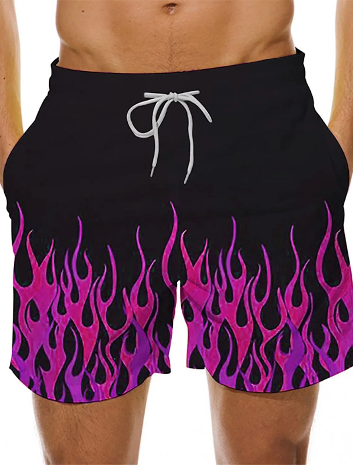 3D Flame Swim Shorts