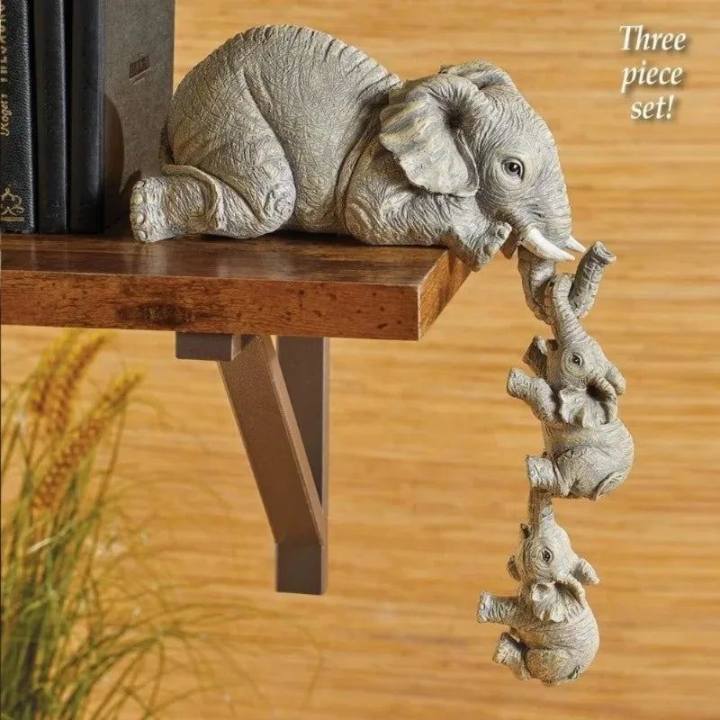 Cute Elephant Figurine Set