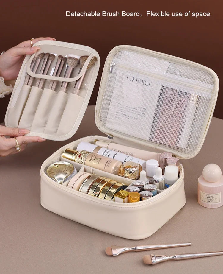 Luxury Double-Layer Travel Cosmetic Bag