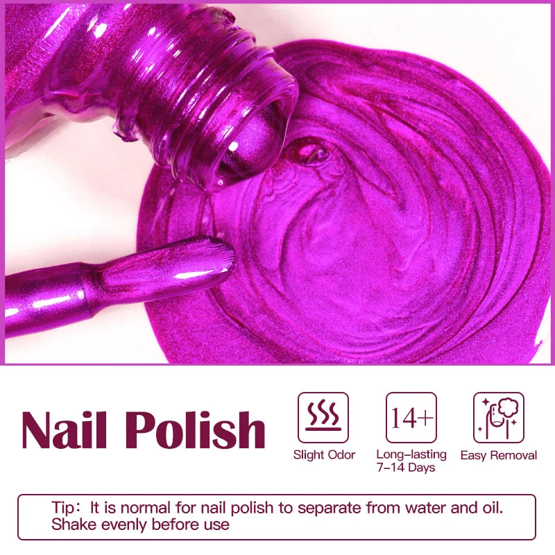 Metallic Mirror-Effect Fast-Dry Nail Polish