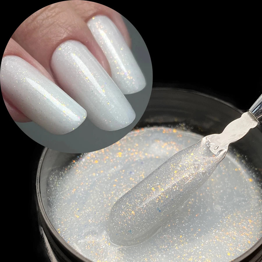 Glitter Milky Hard Builder Gel