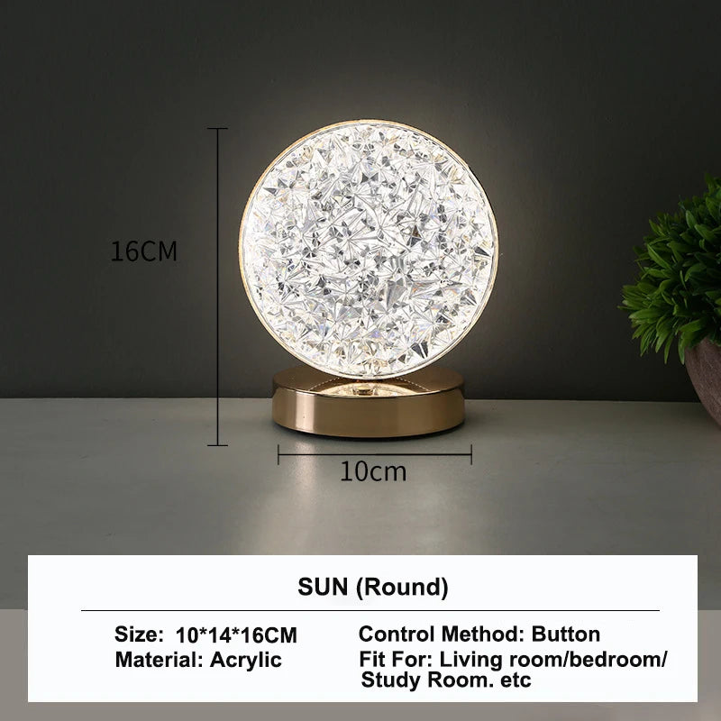3D Crystal Moon Lamp