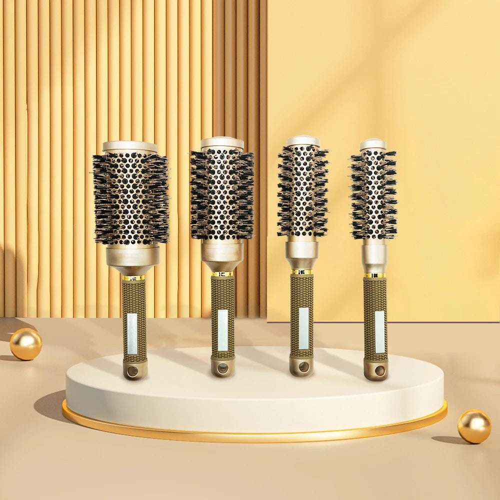 Aluminum Round Barrel Curling Brush Adds Volume