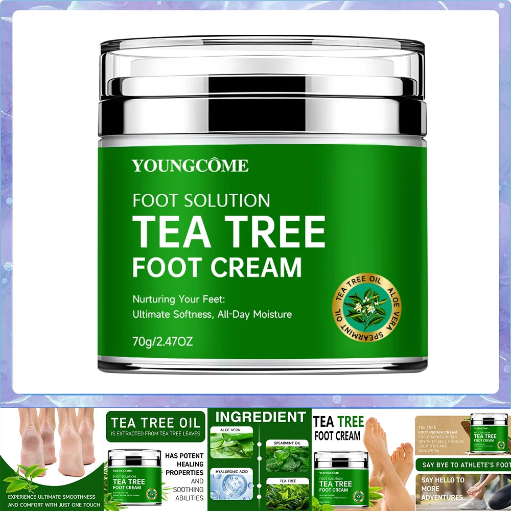 Tea Tree Aloe Foot Cream Deep Moisturizing Repair