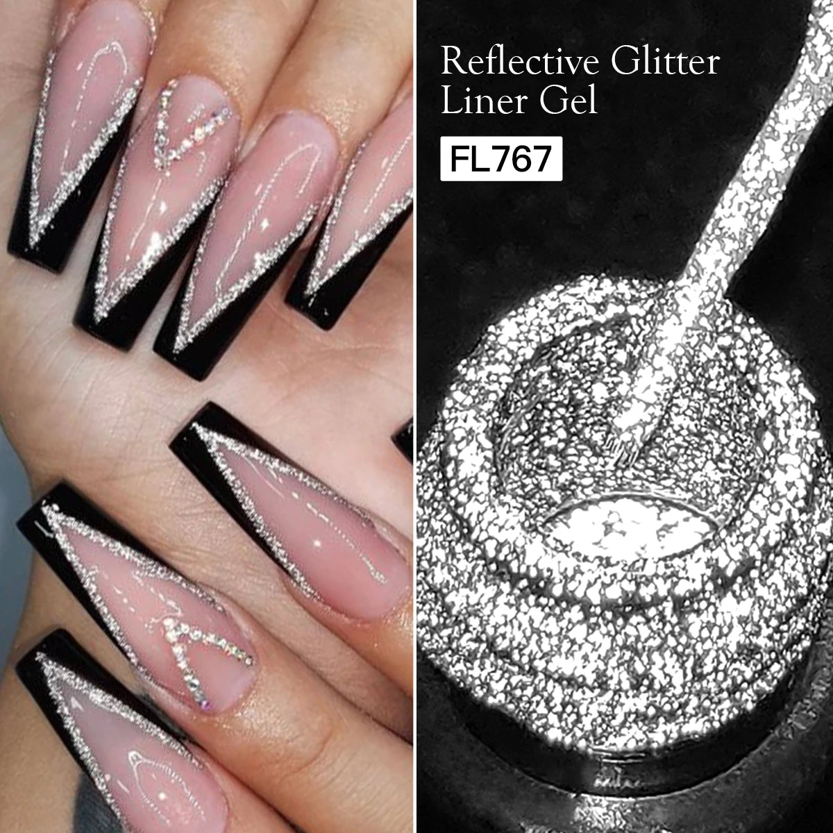 Reflective Glitter Liner Nail Gel