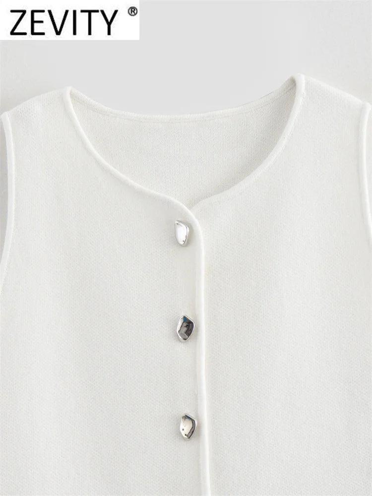 Sleeveless Knit Crop Top