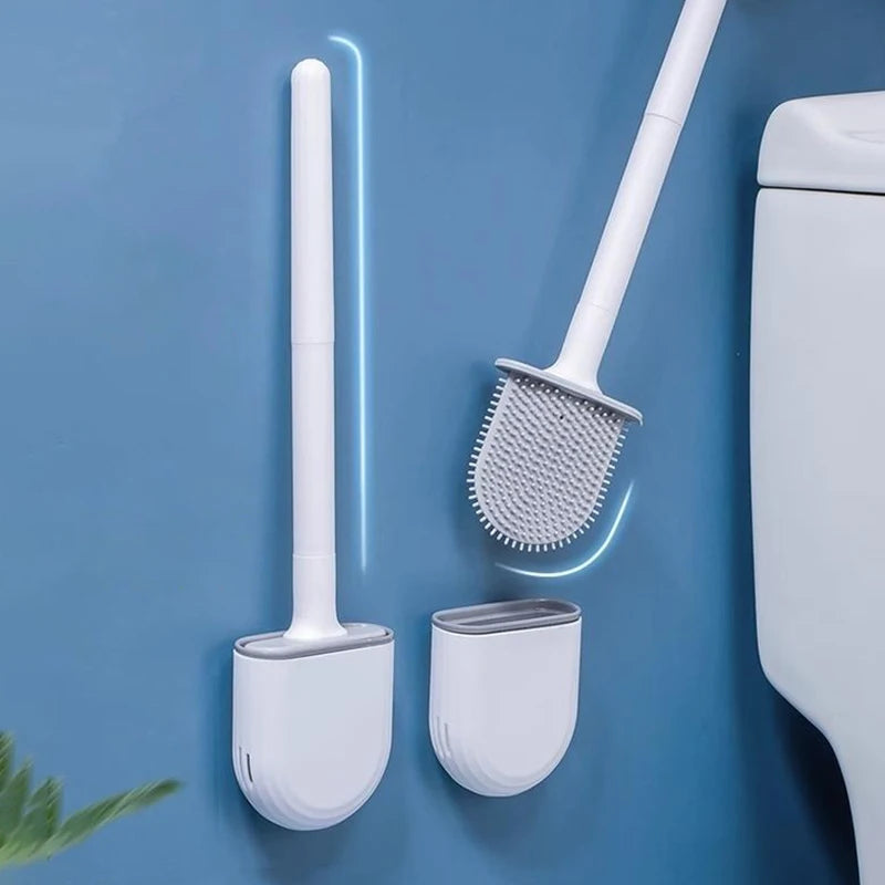 Wall-Mounted Silicone Toilet Brush