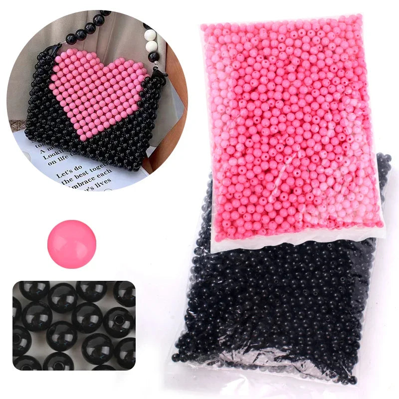 Candy Color Acrylic Round Beads Set