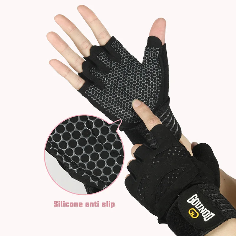 Breathable Weightlifting Gloves with Wristband Support