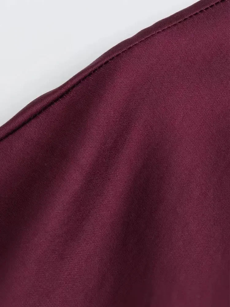 Elegant Satin Midi Dress