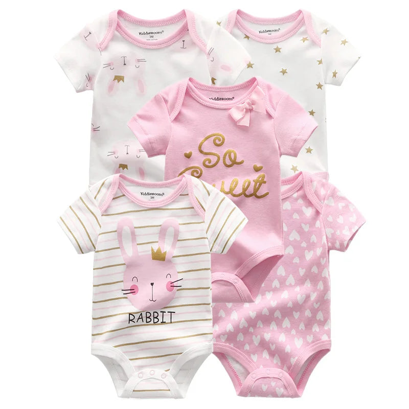 5-Pack Cotton Baby Bodysuits