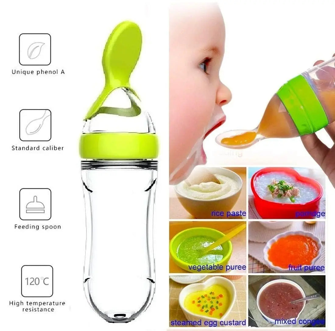 Silicone Squeezing Feeding Bottle