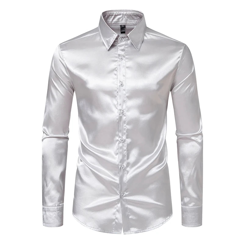 Satin Tuxedo Dress Shirt
