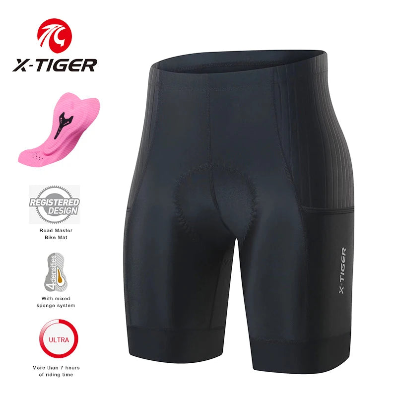 X-Tiger Blue Cycling Shorts