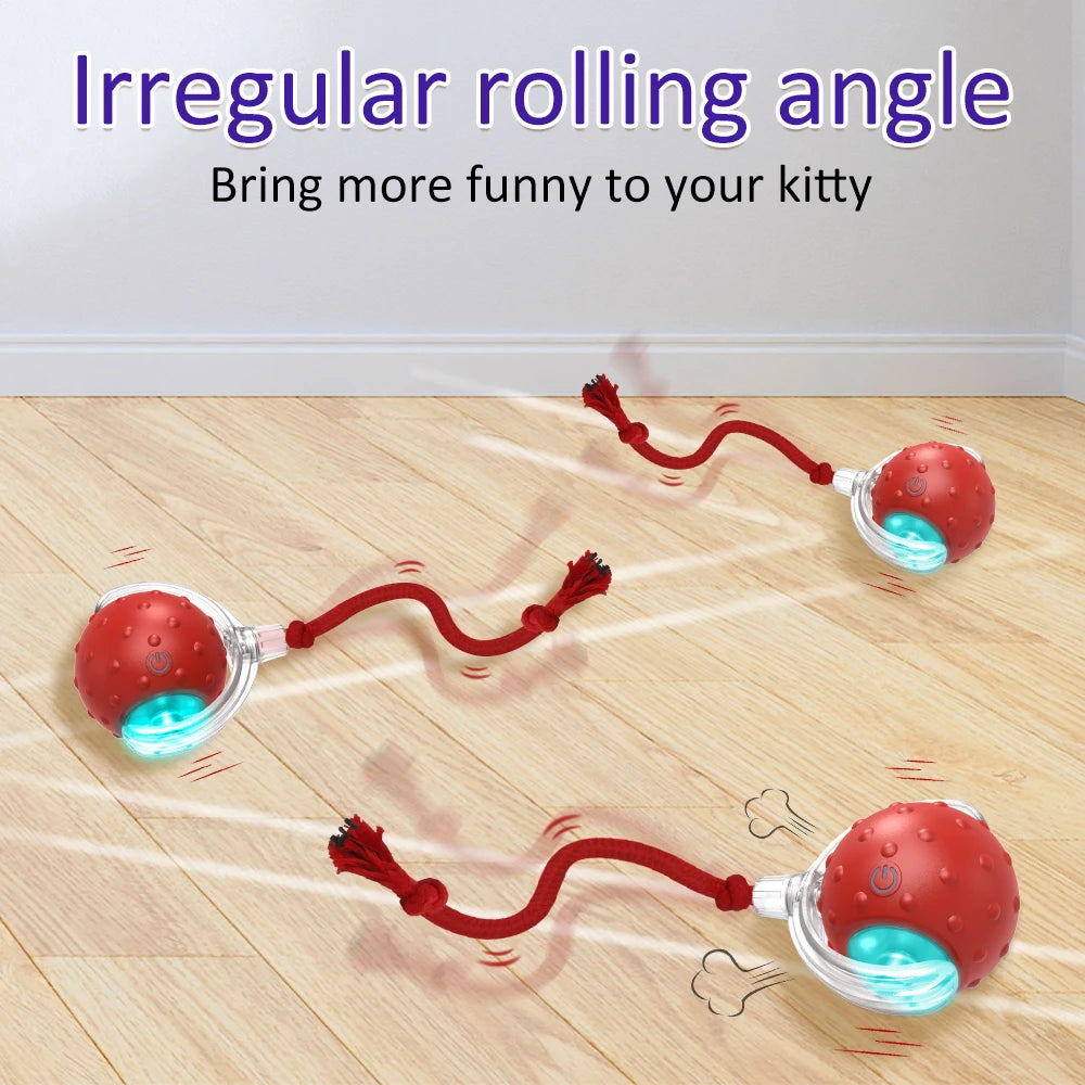 Interactive Rolling Ball: Motion Sensor Toy for Playful Cats