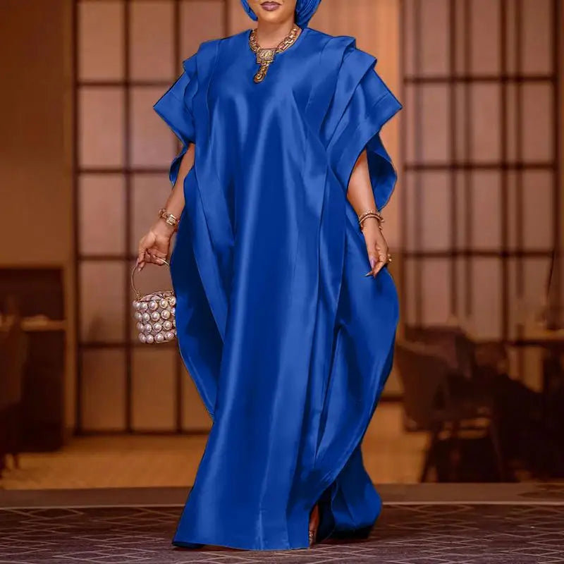 Elegant Oversized Satin Maxi Dress