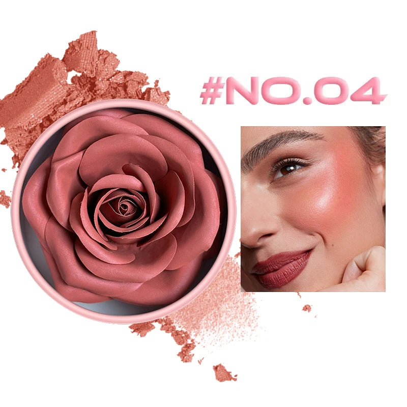 4-Color Rose Petal Waterproof Cream Blush