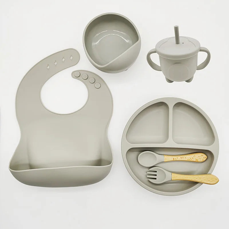 Silicone Tableware Set with Suction Cups