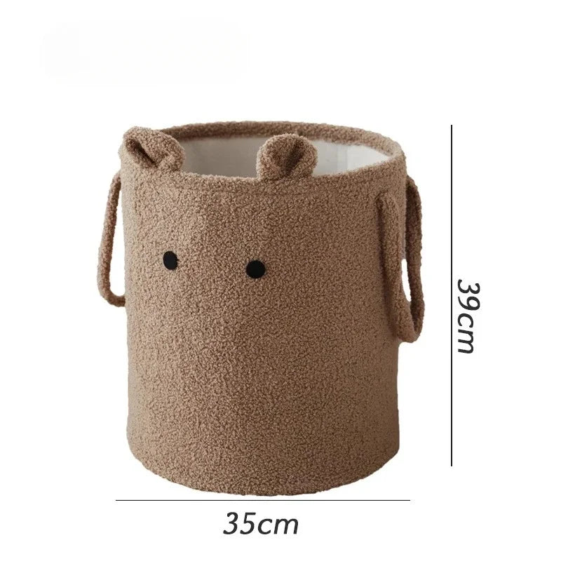 Cartoon Lamb Wool Storage Bucket
