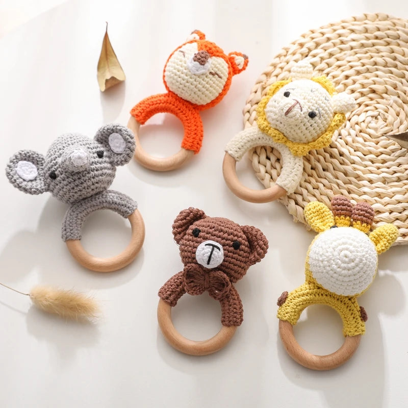 Musical Animal Crochet Rattle Teether